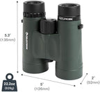 Celestron - Nature DX 10x42 Binoculars – Ideal for Birding and Outdoors – 42mm Objective Lenses – 5.8° Field of View – BaK-4 Prisms – Fully Multi-Coated – Waterproof and Fogproof