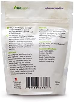 The Bio Dude Pollen Power 4 oz - Premium Bee Pollen Supplement - Great for Bearded Dragons, Tortoises and other herbivores/omnivores