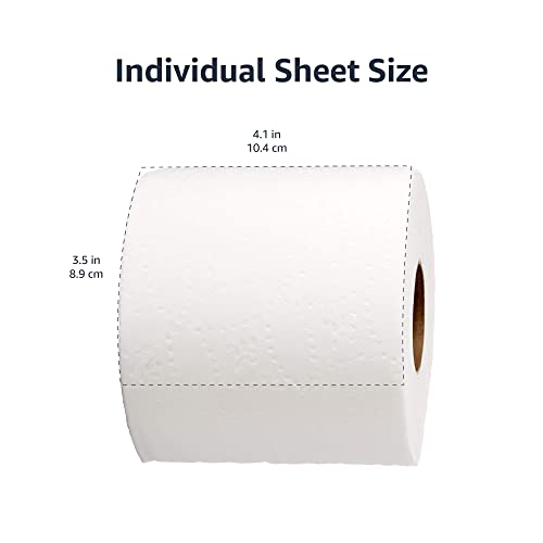 AmazonCommercial 2-Ply Ultra Plus Individually Wrapped Toilet Paper, White, Septic Safe, Compatible with Standard Dispensers, 400 Sheets per Roll (24 Rolls), 4.1 x 3.6 Sheet
