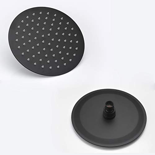 Black Shower Fixtures, Matte Black Shower Faucet Set, Black Shower System with Rain Shower and Handheld,sumerain