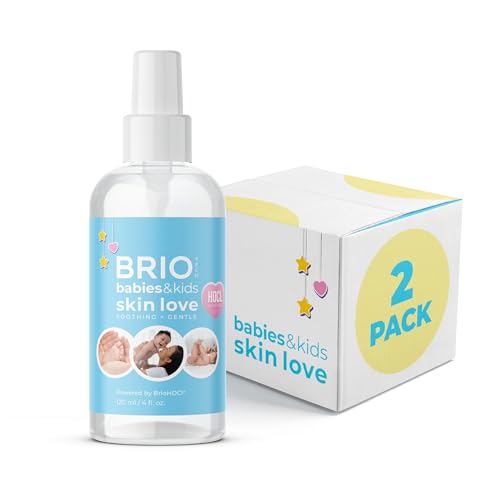 BRIOTECH Babies & Kids Skin Love, Soothing Hypochlorous Acid Spray, Pure HOCl for Sensitive Skin, Calm Redness & Bumps, Support Against Diaper Irritation, Gentle & Vegan, 4 fl oz
