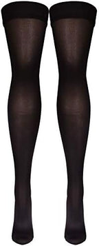 Truform Women's Compression Stockings, 20-30 mmHg, Thigh High Length, Closed Toe, Opaque, Black, X-Large
