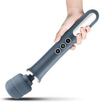 Cordless Personal Wand Electric Massager with 10 Powerful Magic Vibrations, MANFLY Rechargeable Handheld Back Massager Wand Massage (Gray)