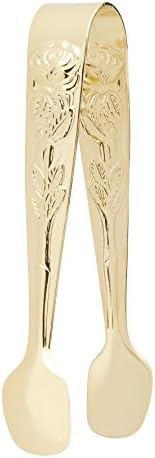 Fino Rose Sugar Tong, Gold-Plated Japanese Stainless Steel
