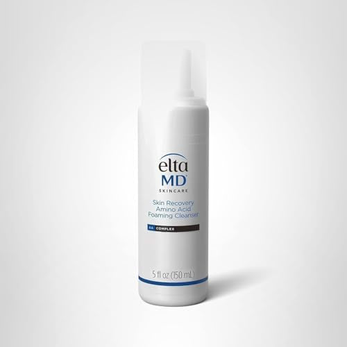 EltaMD Skin Recovery Amino Acid Foaming Cleanser, Gentle Face Cleanser for Sensitive Skin, Proven to Gently Remove Makeup and Sunscreen,Fragrance Free and Noncomedogenic, Foaming Face Wash, 5 oz