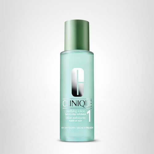 Clinique 3-Step Clarifying Lotion Face Exfoliator 1 | Toner With Witch Hazel + Salicylic Acid | For Very Dry Skin Types, 6.7 Fl Oz