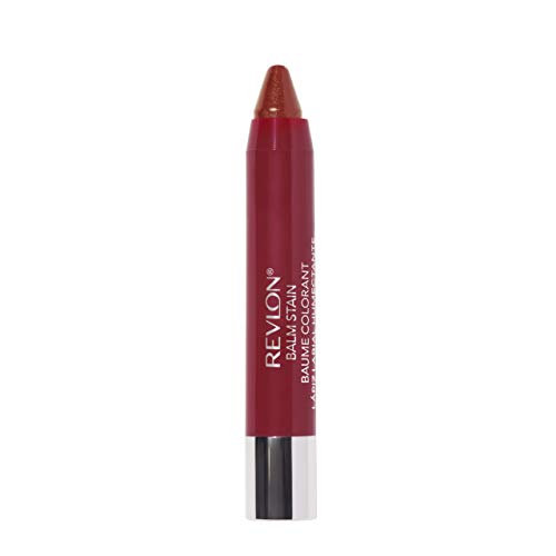 Revlon Lip Balm, Tinted Lip Stain, Face Makeup with Lasting Hydration, Infused with Shea Butter, Mango & Coconut Butter, Shimmer Finish, 055 Adore, 0.01 Oz