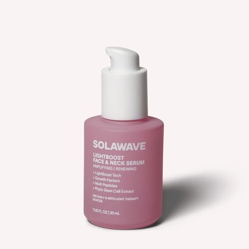 Solawave LightBoost Red Light Therapy Serum for Face & Neck | Enhances Beauty Wand & Microcurrent Devices | Boosts Collagen & Hydration for Radiant Skin, Reduces Appearance of Wrinkles & Fine Lines
