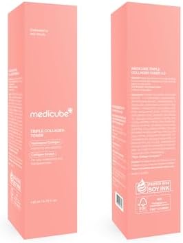 Medicube Triple Collagen Toner - Hydrolyzed, Atelo, & Soluble Collagen for Deep Hydration & Plump Skin - Fast-Absorbing Formula for All-Day Suppleness, Korean Skincare (4.73 fl.oz.)