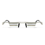Lazy Glasses Prism Glasses for Watch TV, Read, or Browse Your Phone While Lying Down，New Upgraded Lighter and Clearer Lazy Glasses Spectacles for Lying Down, Reducing Neck and Cervical Strain (Silver)