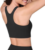 ODODOS Racerback Tank Bra for Women High Neck Non Padded Medium Support Sports Bra Workout Yoga Crop Tops