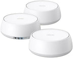 TP-Link Deco BE25 Dual-Band BE5000 WiFi 7 Mesh Wi-Fi System | 4-Stream 5 Gbps, 240 Mhz | Covers up to 6,600 Sq.Ft | 2X 2.5G Ports Wired Backhaul | VPN,MLO, AI-Roaming, HomeShield, 3-Pack