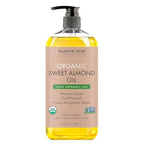 Majestic Pure USDA Organic Sweet Almond Oil | 100% Pure & Natural Cold Pressed Oil Sweet Almond Oil for Skin, Face, Nails, Hair, Scalp & Massage | 8fl oz