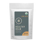 Healthy Bean Organic Decaf Coffee - Water-Processed Ground Coffee Medium Roast - Low Acid for Sensitive Stomachs, Clean and Healthy - USDA Organic and Mold-Free - Decaffeinated, 11oz