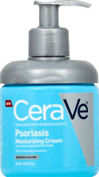 CeraVe Moisturizing Cream for Psoriasis Treatment, With Salicylic Acid for Dry Skin Itch Relief & Urea for Moisturizing, Fragrance Free & Allergy Tested, 8 Oz