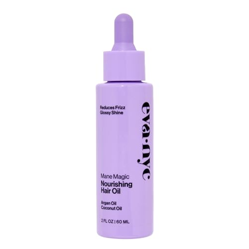 Eva NYC Mane Magic Nourishing Hair Oil, Infused with Argan Oil and Coconut Oil, 2.0 fl oz