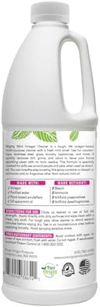 Mighty Mint Vinegar Cleaner, Non-Toxic, All-Purpose Cleaning for Household Surfaces, Natural Mint Scent, 32oz