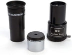 Celestron 21045 PowerSeeker 114EQ Reflector Telescope - Includes Two Eyepieces, Barlow Lens, Height-Adjustable Tripod and Deluxe Accessory Tray, Black