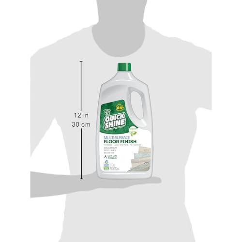 Quick Shine Multi-Surface Floor Finish-Polish 64oz-4pk | Safer Choice, No PFAS, pH Neutral Clean Shine Technology | Squirt & Spread | For Wood, Laminate, LVP, LVT, Tile & Stone | Made in USA
