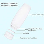 Silicone Travel Bottles for Toiletries TSA Approved Travel Size Containers Set 4 Pack Portable Leak Proof Refillable Cosmetic Squeeze Bottles Shampoo Hair Conditioner Body Lotion Bath Shower Gel