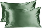 YANIBEST Satin Pillowcase for Hair and Skin Care Silk Pillowcase 2 Pack Standard 20inch X26'' Size Pillow Cases Set of 2 -Satin Cooling Pillow Covers with Hidden Zipper Floral Print