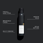 Kristin Ess Hair Refine Signature Finishing Hairspray for Hair Styling - Flexible Hold, Brushable Texture, Style Support for Straight, Textured, Wavy or Curly hair, Vegan, 7.5 oz