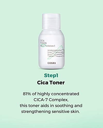 COSRX CICA Relief Kit | Toner, Serum, Cream with Centella Asiatica | Sensitive Skin, Soothing, Moisturizing | Travel Size Set, Gift Set, Korean Skin Care, Not Tested on Animals, Paraben Free