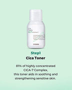 COSRX CICA Relief Kit | Toner, Serum, Cream with Centella Asiatica | Sensitive Skin, Soothing, Moisturizing | Travel Size Set, Gift Set, Korean Skin Care, Not Tested on Animals, Paraben Free