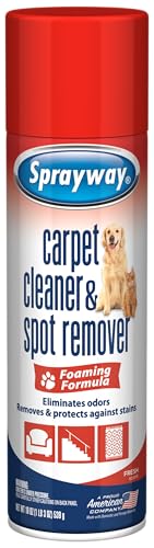 Sprayway Carpet Cleaner (Pet), 19oz, Pack of 6 | Removes Pet Stains & Odors, Foaming Action | Deep Cleans Carpets & Upholstery | Fresh Scent, Quick-Drying Formula