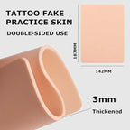 3mm Tattoo Skin Practice Kit - Yuelong 8Pcs Tattoo Fake Skin and 10Pcs Transfer Paper Kit Silicone Thick Practice Skins Double Sided and Tattoo Stencil Paper for Beginners and Experienced Artists