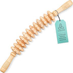 Wooden Massage Roller Stick (12 Rollers) - Curved Wood Therapy Massage Tool for Body Sculpting, Fascia Release & Lymphatic Drainage - Maderotherapy Helps Reduce Cellulite Appearance - by Cozlow