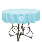 KS Linens Round 72-Inch Polyester Tablecloth - Available in Over 45 Colors, Ideal for Restaurants and Versatile Event Overlays Choose from Classic White, Elegant Black, and More! (Baby Blue)