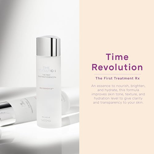 MISSHA Time Revolution The First Treatment Essence RX 150ml - Essence/Toner that Moisturizes and Smoothes the Skin Creating A Clean Base - Amazon Code verified for Authenticity