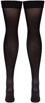Truform Women's Compression Stockings, 20-30 mmHg, Thigh High Length, Closed Toe, Opaque, Black, X-Large