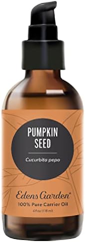 Edens Garden Pumpkin Seed Carrier Oil- 100% Pure Premium Cold Pressed & Hexane Free, Natural Moisturizer for Face, Skin, Hair, Scalp & Nail Care, Diluting Essential Oils & Massage 118 ml (4 fl oz)