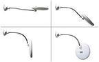 JiBen Flexible Gooseneck LED Lighted 10X Magnifying Makeup Mirror with Power Locking Suction Cup and 360 Degree Swivel, Portable Cordless Travel and Home Bathroom Vanity Mirror