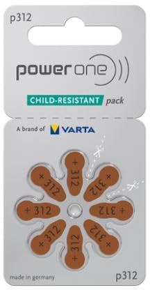 Power One Size 312 Hearing Aid Batteries (80 Batteries)