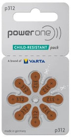 Power One Size 312 Hearing Aid Batteries (80 Batteries)