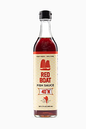 Red Boat Fish Sauce | Premium 40°N Fish Sauce made with just 2 ingredients in Vietnam | Keto, Paleo & Whole 30 | Sugar free | 17 fl oz (Pack of 2)