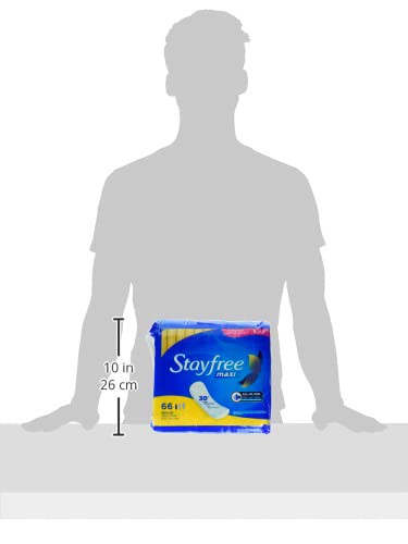 Stayfree Maxi Pads, Deodorant, 66 Count