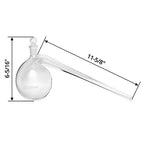 QWORK Distillation Retort, 250ml Lab Distillation Apparatus with Round Bottom and Ground Glass Stopper, for Distilling High Boiling Liquids