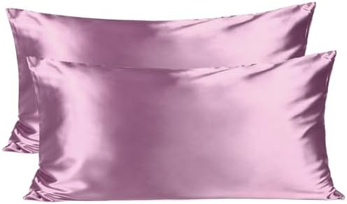 Yanibest Satin Pillowcase, King Size Pillow Cases Set of 2 - Silk Pillow Cases for Hair and Skin with Zipper, Silk Pillow Cases King for 20"x36", Exquisite Packaging for Women Men