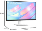 LG 27US500-W Ultrafine Monitor 27-Inch 4K UHD (3840x2160) HDR10 IPS Borderless Design Reader Mode Flicker Safe Switch App HDMI DisplayPort - White