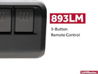 LiftMaster 893LM Security+ 2.0 3-Button Visor Clip Garage Door Opener Remote Control - Compatible only with Security+ 2.0 LiftMaster garage door openers with a yellow programming button