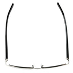 Foster Grant Men's Leo Square Reading Glasses, Gunmetal/Transparent, 59 mm + 2