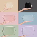 Wandering Nature Makeup Bag for Purse Cosmetic Bags for Women Make Up Organizer Travel Pouch Pencil Case with Slip-in Pockets Vegan Leather,Patent Pending