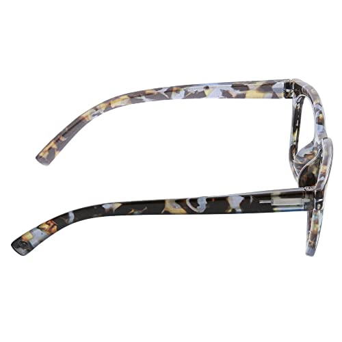 Peepers by PeeperSpecs Women's to The Max Square Light Blocking Reading Glasses, Blue Quartz, 49 + 2.25