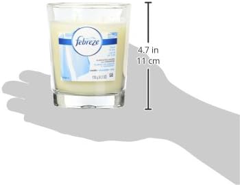 Febreze Scented Air Freshener Candle, Linen and Sky, Home Fragrance, Odor Eliminator for Strong Odors, 6.3 Oz (4 Count)
