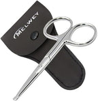Rounded Stainless Steel Facial Hair Scissors/Safety Scissor for - Nose, Eyebrows, Facial Hair, Eyelashes, Moustache, Beard Trimming, Baby Nail.