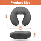 HOINCO Massage Face Cradle Cushion，Universal Headrest Face Rest Neck Head Cushion for Massage Chairs Spa Bed.(Grey)